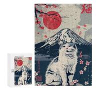 Rompecabezas 300 PCS para Adolescentes Japanese Nature Kawaii Cat Rompecabezas para Adultos Juego Práctico Decoración del Hogar Cumpleaños Y Navidad 300 PCS