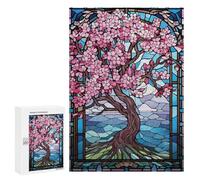 Rompecabezas 300 PCS para Adolescentes Japanese Sakura Bloom Art Rompecabezas DIY Juguetes Una Obra De Arte como Regalo para Toda La Familia 300 PCS
