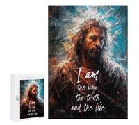 Rompecabezas 300 PCS para Adolescentes Jesus Bible Verse Rompecabezas para Adultos Juego Práctico Decoración del Hogar Cumpleaños Y Navidad 300 PCS