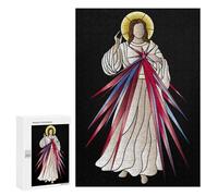 Rompecabezas 300 PCS para Adolescentes Jesus Christ Heart Rompecabezas para Adultos Juguete Decoración De Pared Difícil Difícil Desafiante De Completar 300 PCS