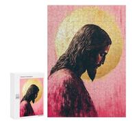 Rompecabezas 300 PCS para Adolescentes Jesus Golden Sun Rompecabezas para Adultos Juego Práctico Decoración del Hogar Cumpleaños Y Navidad 300 PCS