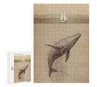 Rompecabezas 300 PCS para Adolescentes Jonah and The Whale A Journey of Redemption Rompecabezas DIY Juguetes Una Obra De Arte como Regalo para Toda La Familia 300 PCS