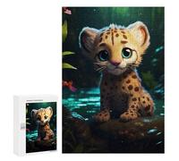 Rompecabezas 300 PCS para Adolescentes Jungle Leopard Cub Adventure Rompecabezas para Adultos Juegos Divertidos Una Obra De Arte Ayuda A Ejercitar El Cerebro 300 PCS