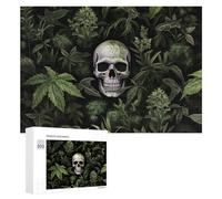 Rompecabezas 300 PCS para Adolescentes Jungle Skull Nature's Reclamation Rompecabezas para Adultos Juegos Relajantes Decoración Interacción Entre Padres E Hijos 300 PCS