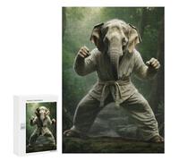 Rompecabezas 300 PCS para Adolescentes Karate Elephant Rompecabezas Juegos Familiares Ensamblaje De Patrones Cumpleaños Y Navidad 300 PCS