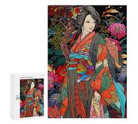 Rompecabezas 300 PCS para Adolescentes Kimono Woman Japanese Art Rompecabezas para Adultos Juego Práctico Regalo De Cumpleaños Regalo De Cumpleaños, Regalos, 300 PCS