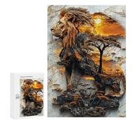 Rompecabezas 300 PCS para Adolescentes King of The Savanna Rompecabezas para Adultos Juego Práctico Regalo De Cumpleaños Regalo De Cumpleaños, Regalos, 300 PCS