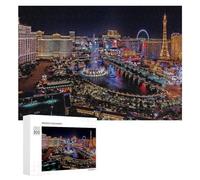 Rompecabezas 300 PCS para Adolescentes Las Vegas Night Lights A City That Never Sleeps -1 Rompecabezas para Adultos Juego De Ingenio Análisis Y Lógica 300 PCS