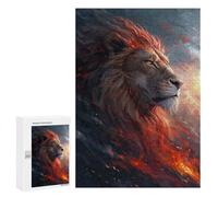 Rompecabezas 300 PCS para Adolescentes Lion Face Anime Animal Rompecabezas DIY Juguetes Una Obra De Arte como Regalo para Toda La Familia 300 PCS