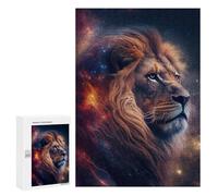 Rompecabezas 300 PCS para Adolescentes Lion in Space Rompecabezas para Adolescentes Juegos Divertidos Ensamblaje De Patrones Ayuda Al Cerebro A Ejercitarse 300 PCS