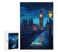 Rompecabezas 300 PCS para Adolescentes London Night View Rompecabezas para Adultos Juegos Relajantes Decoración del Hogar Cumpleaños Y Navidad 300 PCS