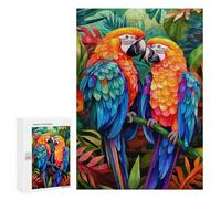 Rompecabezas 300 PCS para Adolescentes Macaws in Tropical Paradise Rompecabezas para Adultos Juegos Relajantes Difícil Difícil Desafío Educativo 300 PCS