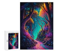 Rompecabezas 300 PCS para Adolescentes Magic Forest Rompecabezas para Adultos Juego Práctico Pero Divertido Y Humorístico Regalo De Cumpleaños, Regalos, 300 PCS