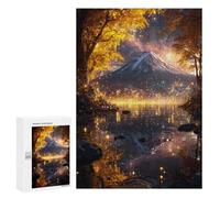 Rompecabezas 300 PCS para Adolescentes Magical Mountain Reflections Rompecabezas para Adolescentes Análisis Y Lógica Entrena Tu Cerebro Y Tus Manos Juego De Desafío Único 300 PCS