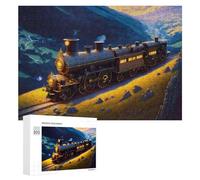 Rompecabezas 300 PCS para Adolescentes Magical Steam Train Journey Rompecabezas para Adultos Juego Familiar Carrera De Velocidad De Manos Regalos para Reducir El Estrés 300 PCS