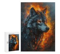 Rompecabezas 300 PCS para Adolescentes Majestic Gray Wolf Rompecabezas para Adultos Juego Familiar Una Obra De Arte como Regalo para Toda La Familia 300 PCS