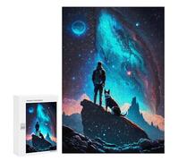 Rompecabezas 300 PCS para Adolescentes Man and Dog Adventure Rompecabezas Juegos Familiares Ensamblaje De Patrones Cumpleaños Y Navidad 300 PCS