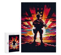 Rompecabezas 300 PCS para Adolescentes Marine Corps Sunset Art Rompecabezas para Adultos Juguetes DIY para La Diversión Familiar Ayuda A Ejercitar El Cerebro 300 PCS