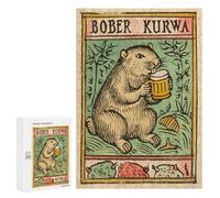 Rompecabezas 300 PCS para Adolescentes Medieval Bober Kurwa Beaver Rompecabezas para Adultos Juego Práctico Arte De Pared Desafiante De Completar 300 PCS