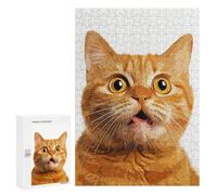Rompecabezas 300 PCS para Adolescentes Meme Cat Expressions Rompecabezas para Adultos Juguete Decoración De Pared Difícil Difícil Desafiante De Completar 300 PCS