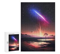 Rompecabezas 300 PCS para Adolescentes Meteor Showers Night Sky Rompecabezas Juegos Familiares Ensamblaje De Patrones Cumpleaños Y Navidad 300 PCS