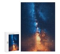 Rompecabezas 300 PCS para Adolescentes Milky Way Galaxy Night Sky Rompecabezas Juego De Ingenio Aliviador De Estrés Desafiante para Completar 300 PCS