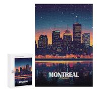 Rompecabezas 300 PCS para Adolescentes Montreal Canada Skyline at Night Rompecabezas DIY Juguetes Una Obra De Arte como Regalo para Toda La Familia 300 PCS