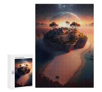 Rompecabezas 300 PCS para Adolescentes Moonlit Desert Oasis Rompecabezas para Adultos Juego Práctico Regalo De Cumpleaños Regalo De Cumpleaños, Regalos, 300 PCS