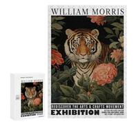 Rompecabezas 300 PCS para Adolescentes Morris Floral Tiger Exhibition Rompecabezas para Adultos Juguetes Antiestrés Difícil 300 PCS