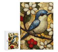 Rompecabezas 300 PCS para Adolescentes Mosaic Bird on Branch Rompecabezas para Adultos Juego Práctico Pero Divertido Y Humorístico Regalo De Cumpleaños, Regalos, 300 PCS