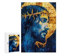 Rompecabezas 300 PCS para Adolescentes Mosaic Jesus Portrait Rompecabezas para Adultos Juegos De Relajación Vacaciones En Casa Matar El Tiempo 300 PCS