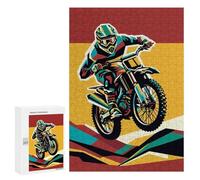 Rompecabezas 300 PCS para Adolescentes Motocross WPAP Pop Art Rompecabezas para Adultos Juego Práctico Arte De Pared Desafiante De Completar 300 PCS