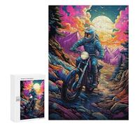 Rompecabezas 300 PCS para Adolescentes Motorcycle Adventure in Mountains Rompecabezas para Adultos Juego De Ingenio Análisis Y Lógica 300 PCS