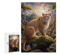 Rompecabezas 300 PCS para Adolescentes Mystical Mountain Lion Rompecabezas para Adultos Juegos Familiares Carrera De Velocidad De Manos para Cumpleaños, Navidad 300 PCS