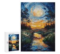 Rompecabezas 300 PCS para Adolescentes Nature Bridge Sunset Rompecabezas para Adultos Juguete Decoración De Pared Difícil Difícil Desafiante De Completar 300 PCS