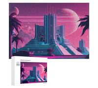 Rompecabezas 300 PCS para Adolescentes Neon Future Cityscape -2 Rompecabezas para Adultos Juegos Divertidos Una Obra De Arte Ayuda A Ejercitar El Cerebro 300 PCS