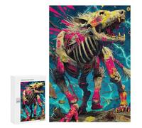 Rompecabezas 300 PCS para Adolescentes Neon Howl - The Last Guardian of Chaos Rompecabezas para Adultos Juegos Familiares Carrera De Velocidad De Manos para Cumpleaños, Navidad 300 PCS