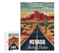 Rompecabezas 300 PCS para Adolescentes Nevada Desert Road Rompecabezas para Adultos Juego Práctico Arte De Pared Desafiante De Completar 300 PCS
