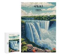 Rompecabezas 300 PCS para Adolescentes Niagara Falls Rompecabezas DIY Juguetes Una Obra De Arte como Regalo para Toda La Familia 300 PCS