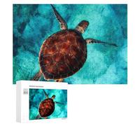 Rompecabezas 300 PCS para Adolescentes Ocean Beauty Sea Turtle Swimming Rompecabezas para Adultos Juego De Ingenio Análisis Y Lógica 300 PCS
