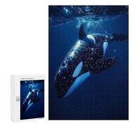 Rompecabezas 300 PCS para Adolescentes Ocean Orca Whale Killer Rompecabezas para Adultos Juego Práctico Arte De Pared Desafiante De Completar 300 PCS