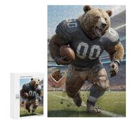 Rompecabezas 300 PCS para Adolescentes Old School Grizzly Footballer Rompecabezas para Adultos Juguete Decoración De Pared Difícil Difícil Desafiante De Completar 300 PCS