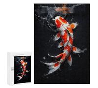 Rompecabezas 300 PCS para Adolescentes Orange and White Koi Fish Rompecabezas para Adultos Juego Familiar Una Obra De Arte como Regalo para Toda La Familia 300 PCS