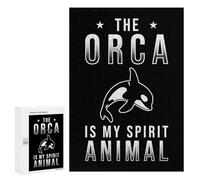 Rompecabezas 300 PCS para Adolescentes Orca Killer Whale Spirit Rompecabezas para Adultos Juegos Familiares Carrera De Velocidad De Manos para Cumpleaños, Navidad 300 PCS