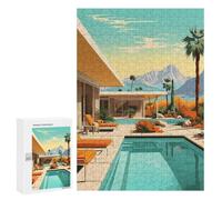 Rompecabezas 300 PCS para Adolescentes Palm Springs Rompecabezas para Adultos Juego Práctico Pero Divertido Y Humorístico Regalo De Cumpleaños, Regalos, 300 PCS