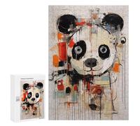 Rompecabezas 300 PCS para Adolescentes Panda Abstract Animal Art Rompecabezas para Adultos Juguetes De Bricolaje Análisis Y Lógica Trato como Regalos para Toda La Familia 300 PCS