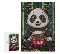 Rompecabezas 300 PCS para Adolescentes Panda Ramen Food Rompecabezas Juego De Ingenio Aliviador De Estrés Desafiante para Completar 300 PCS