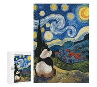 Rompecabezas 300 PCS para Adolescentes Panda Starry Night Rompecabezas para Adultos Juego Práctico Pero Divertido Y Humorístico Regalo De Cumpleaños, Regalos, 300 PCS