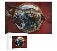 Rompecabezas 300 PCS para Adolescentes Panda Warrior Fantasy Artwork Rompecabezas para Adultos Juego Familiar Carrera De Velocidad De Manos Regalos para Reducir El Estrés 300 PCS