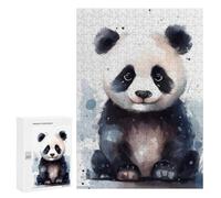 Rompecabezas 300 PCS para Adolescentes Panda Watercolor Rompecabezas para Adultos Juego Práctico Regalo De Cumpleaños Regalo De Cumpleaños, Regalos, 300 PCS